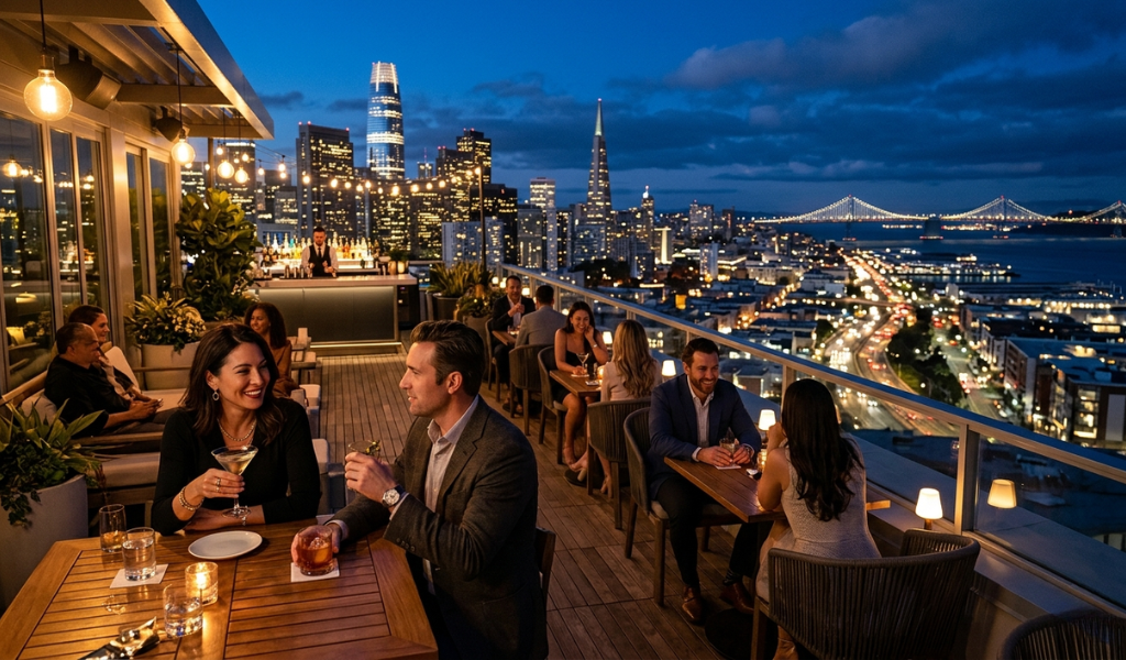 Experience Rooftop Views and Cocktail Bars