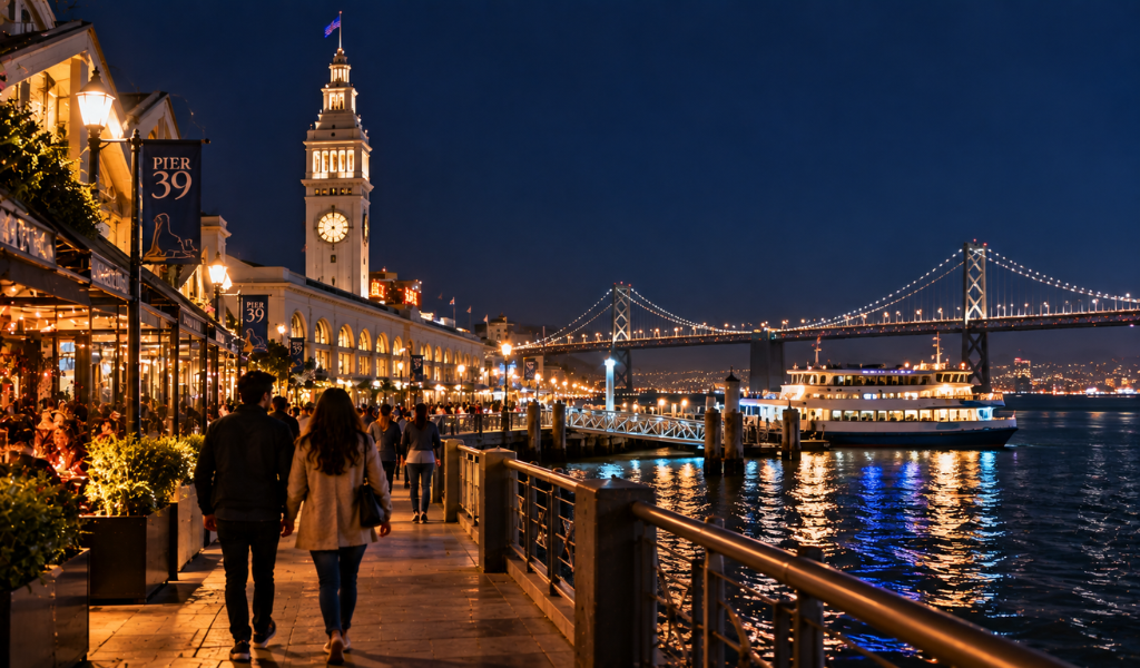 Explore the Waterfront at Night